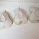 Set of 3 pear shaped ceramic bowls / cups