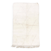 Tapis berbère marocain beni Ouarain à motifs de losanges gravés dans la trame 2,56x1,45m