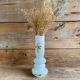 White opaline glass vase