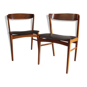 Lot de deux chaises scandinave farstrup model 206