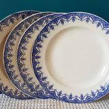 Boch La Louvière set of 4 blue plates Model Clara
