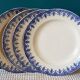 Boch La Louvière set of 4 blue plates Model Clara