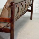 Jean Gillon Brazilian Jacarandá Wooden 3-Seat Sofa for Woodart, Brazil, 60s