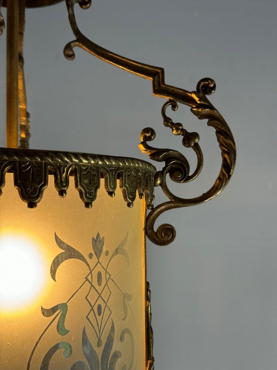 Bronze lantern in Napoléon III style circa 1900