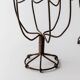 Lot of 2 antique wire candlesticks, 1850s.
