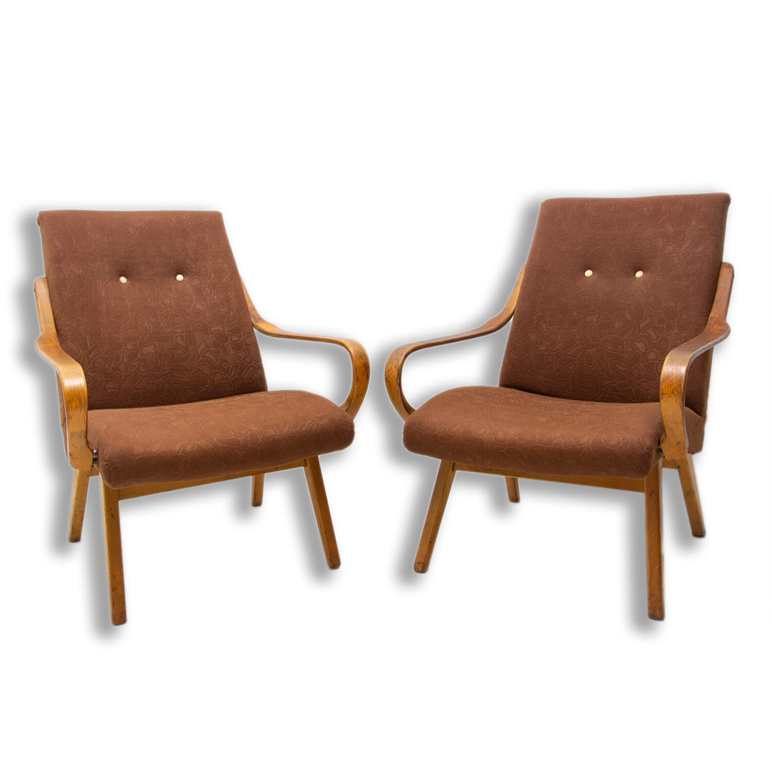 Pair of midcentury armchairs by jaroslav šmídek for jitona, 1960´s