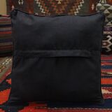 Handwoven traditional kilim blue cushion cover 42x42cm