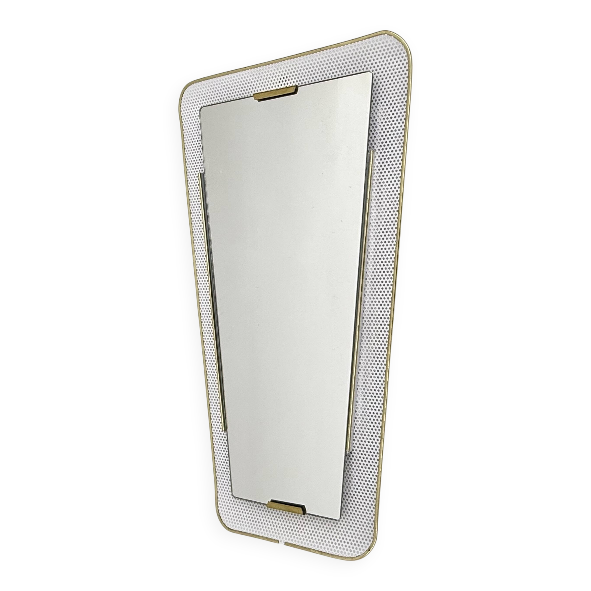 Mid-Century design perforated metal mirror , 1950s