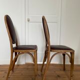 Set of 2 antique Baumann bistro chairs