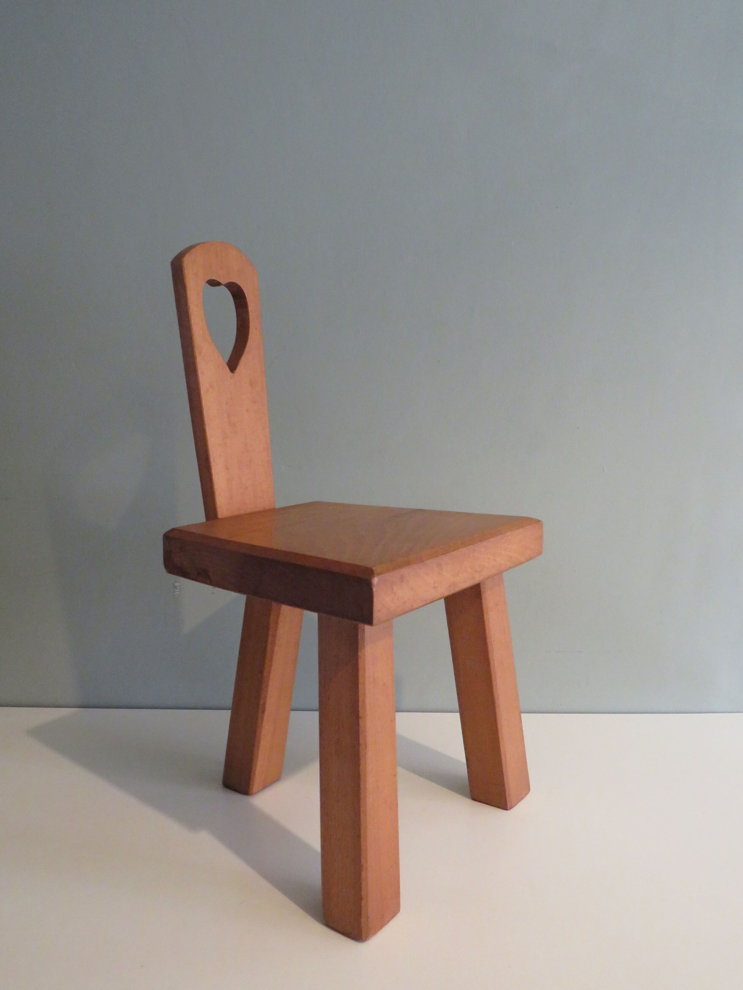 Low stool with backrest Belgium 1970s