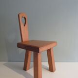 Low stool with backrest Belgium 1970s