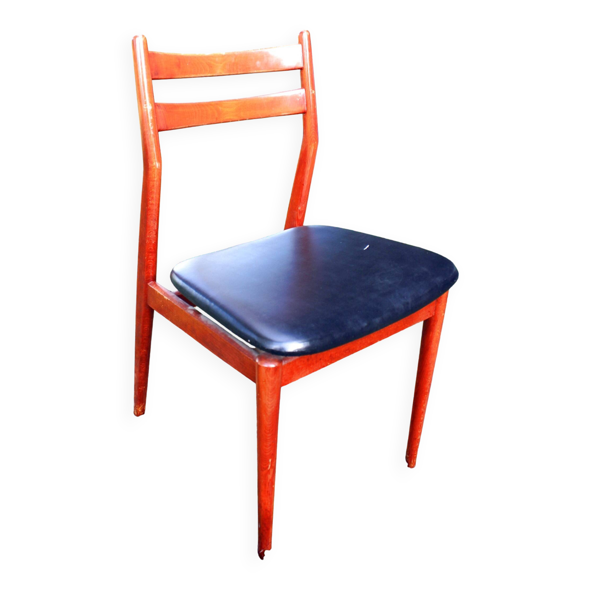 Vintage Scandinavian wooden chair from the 1970s
