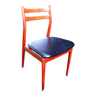Vintage Scandinavian wooden chair from the 1970s