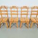 Dutch Brutalist Dining Chairs with Ladder Backrests in Oak, 1960s, Set of 4