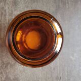 Vintage amber glass jar with yellow lid nescafe SNBP