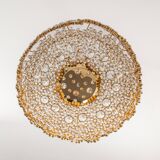 Gilt Brass and Crystal Glass Encrusted Chandeliers by Palwa, Germany, 1970s