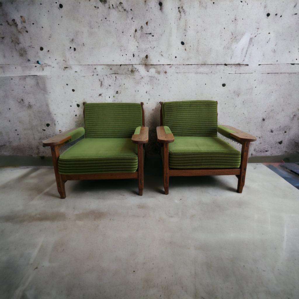 Ensemble de 2 sièges simples / fauteuils / sièges club vintage