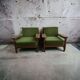 Ensemble de 2 sièges simples / fauteuils / sièges club vintage