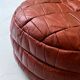 For round leather patchwork Dlg de sede, design 1970.