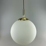 60s 70s lamp ceiling lamp ball lamp opal brass glass space age design