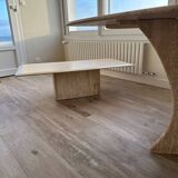 Travertine coffee table