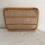 Wicker and rattan vintage tray