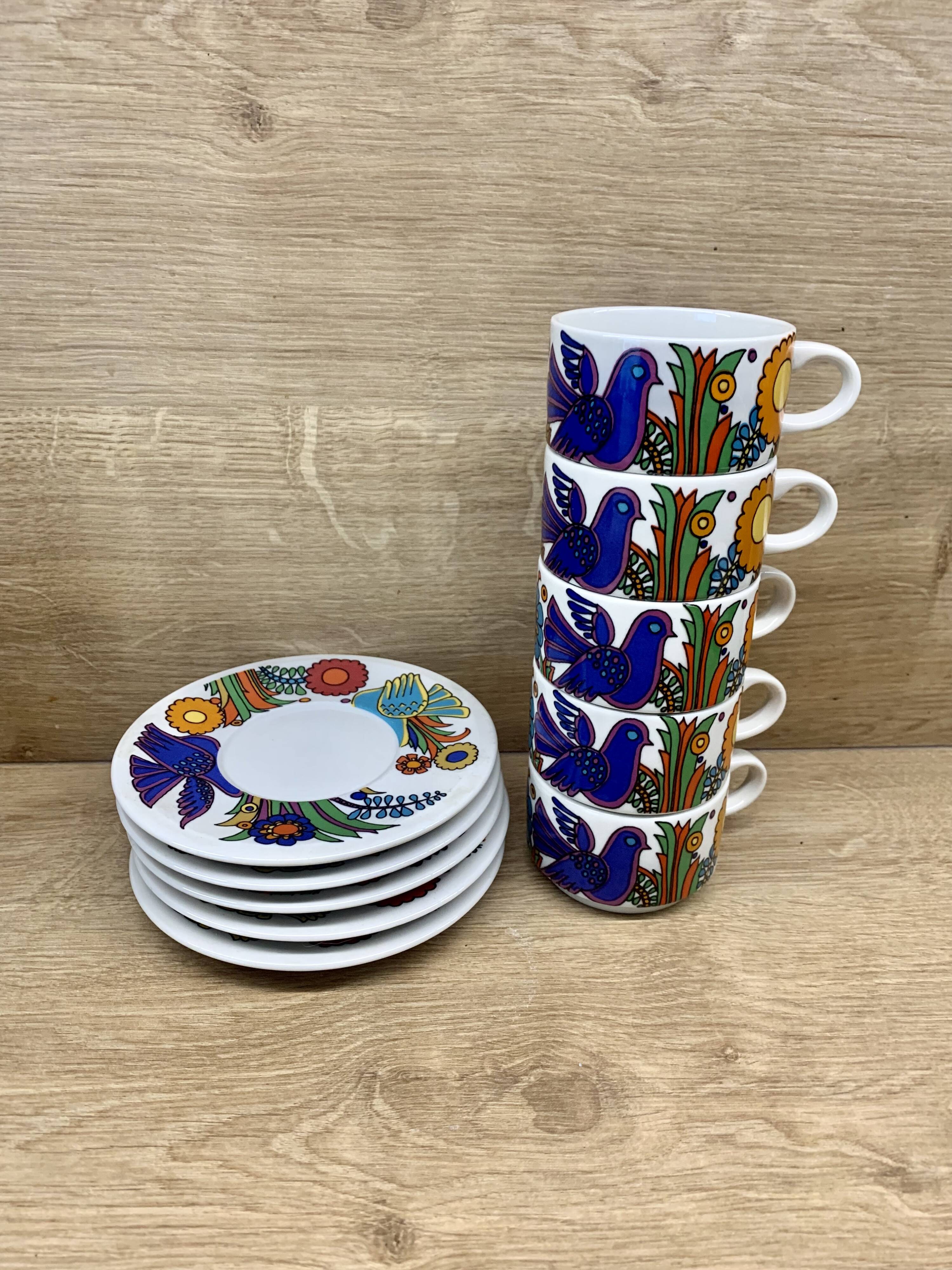 Set of 5 small coffe cups Villeroy & Boch Acapulco