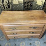 Rustic solid oak chest of drawers