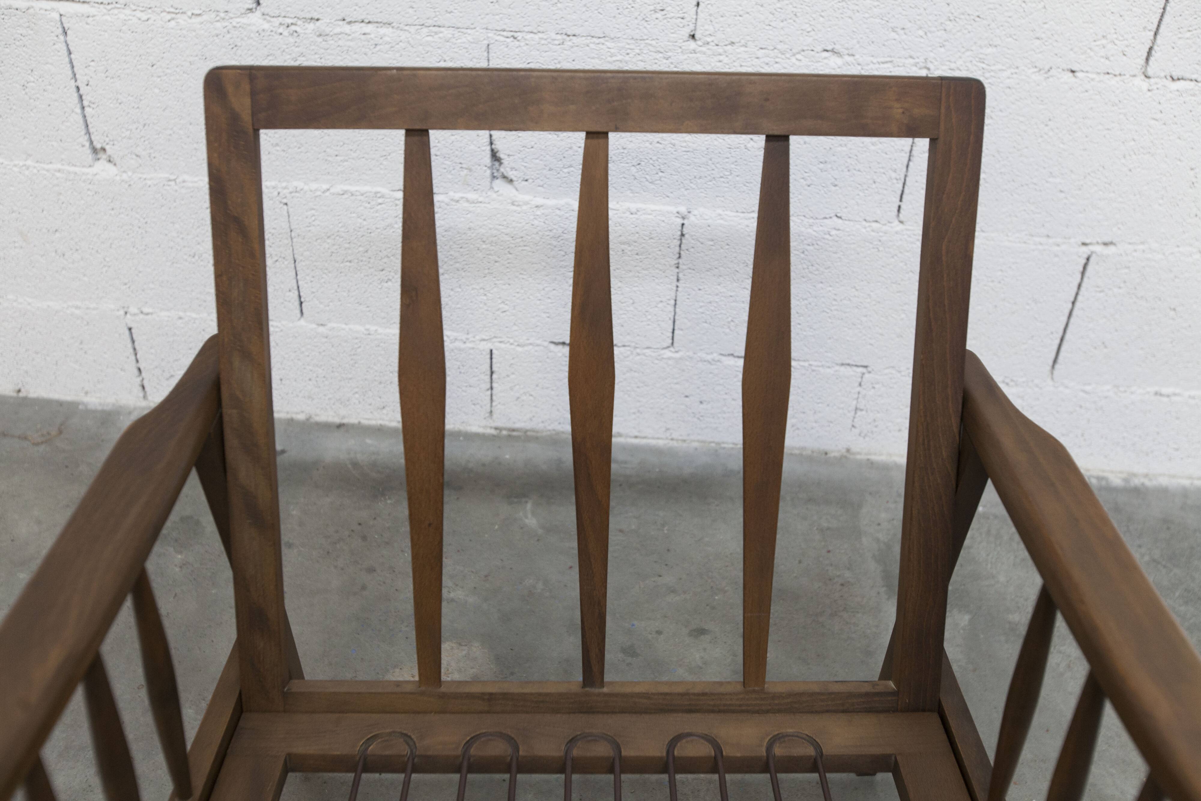 Scandinavian teak armchair, 1960s, Scottish style, collapsible