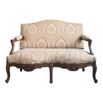 Banquette ancienne deux places Louis XV