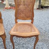 4 Louis XV style chairs cannée