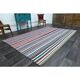 1970s Vintage Turkish Oushak Handmade Wool Cotton Blue Area Rug 179x276