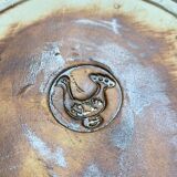 Brutalist mid-century studio pottery vase from La Poterie De La Colombe, 1960s.