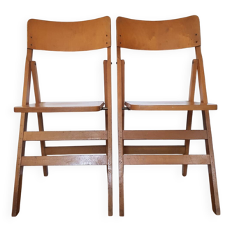 Set of 2 Baumann folding chairs