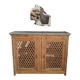 Antique solid pine sideboard with a zinc top.