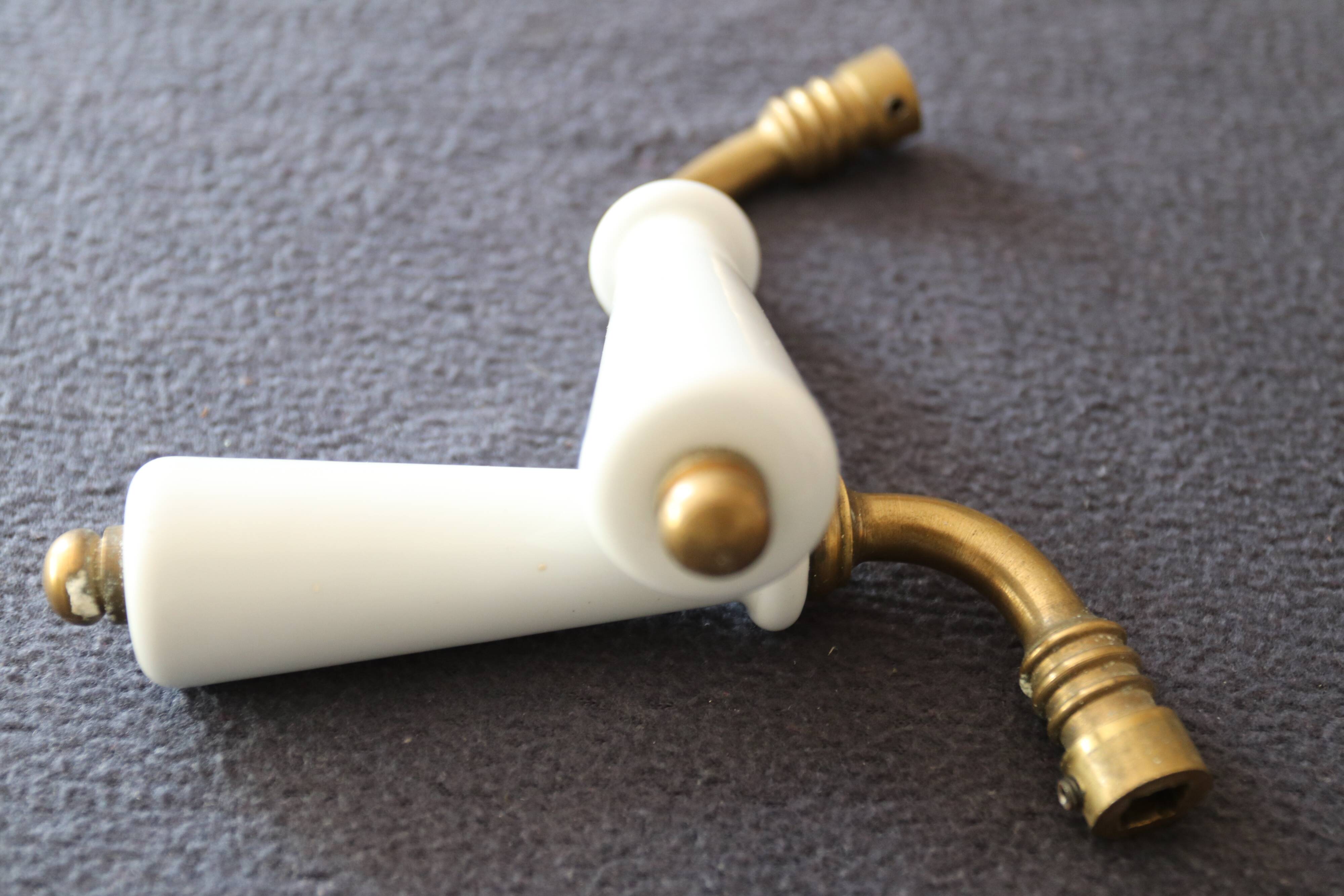 Set of two porcelain door handles