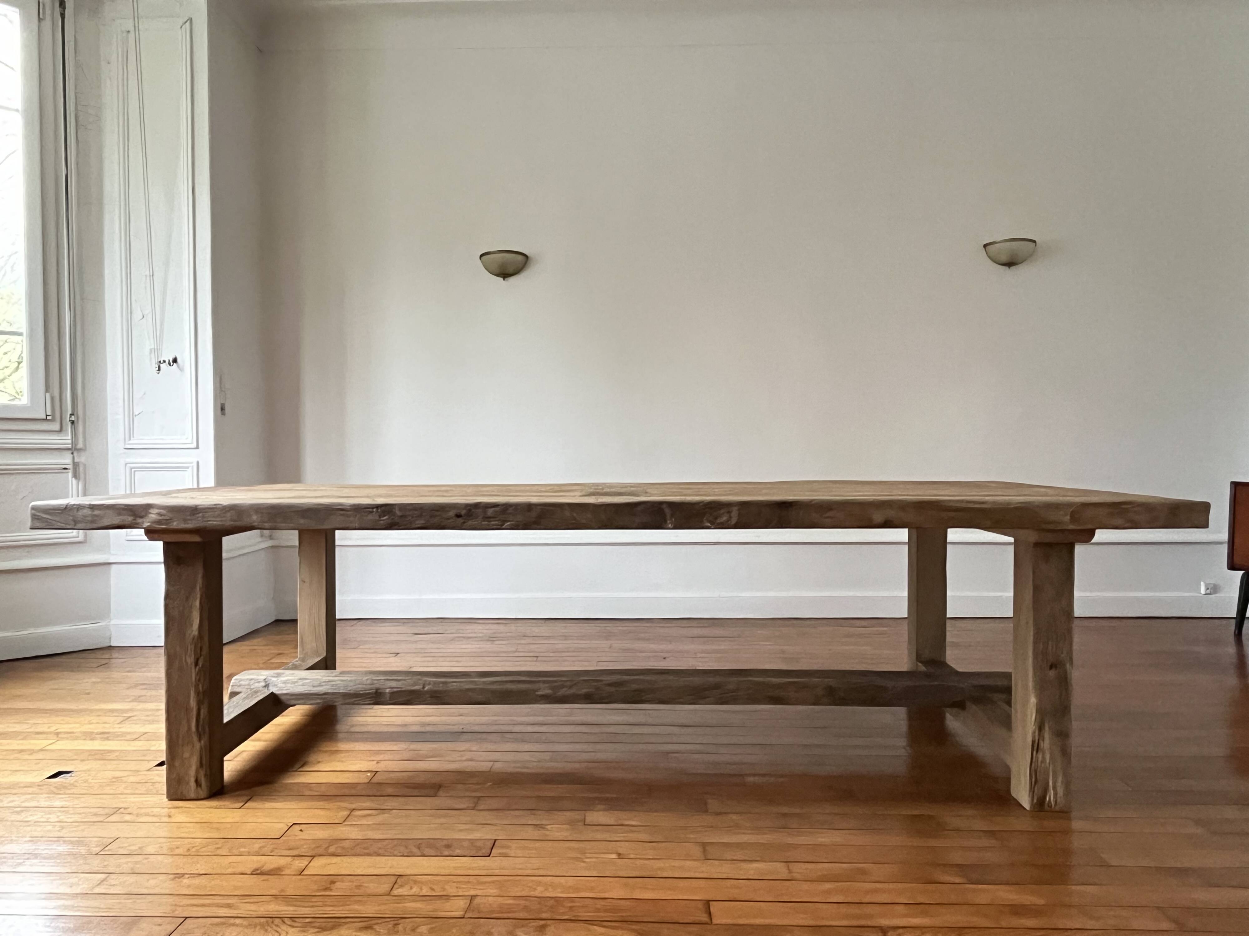 Kingstone farmhouse table in solid oak - 350 cm long