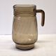 Very pretty black smoked glass pitcher from Lever in very good condition.