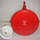 Red enamelled iron teapot from 1960