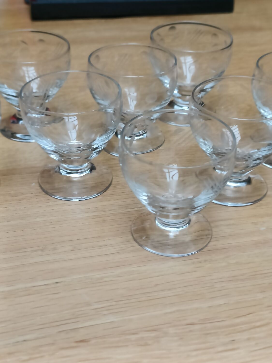 Cut glass shot glasses