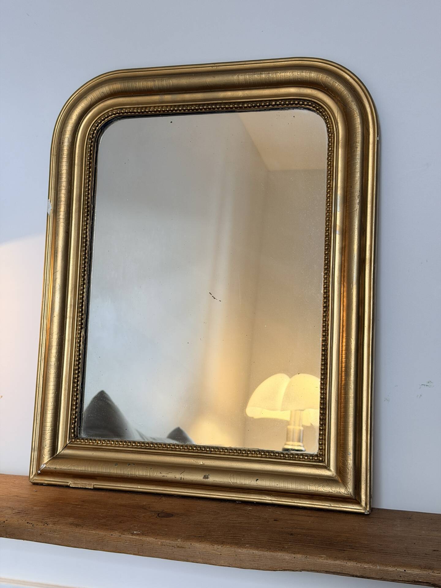 Small Louis-Philippe gilded mirror with mercury glass 48x60cm