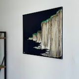 Tableau peinture acrylique « Falaises dans la nuit »