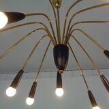 Large Italian Spider Ceiling Lamp, 1950s