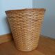 Wicker rattan wastepaper basket