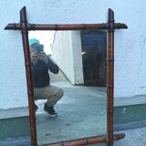 Vintage bamboo mirror (90x80)