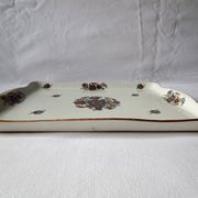 Limoges porcelain tray with floral bouquet motifs, early 20th century