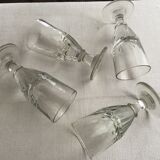 4 19th absinthe glasses