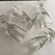 4 19th absinthe glasses