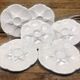 6 assiettes à huîtres blanche barbotine Sarreguemines