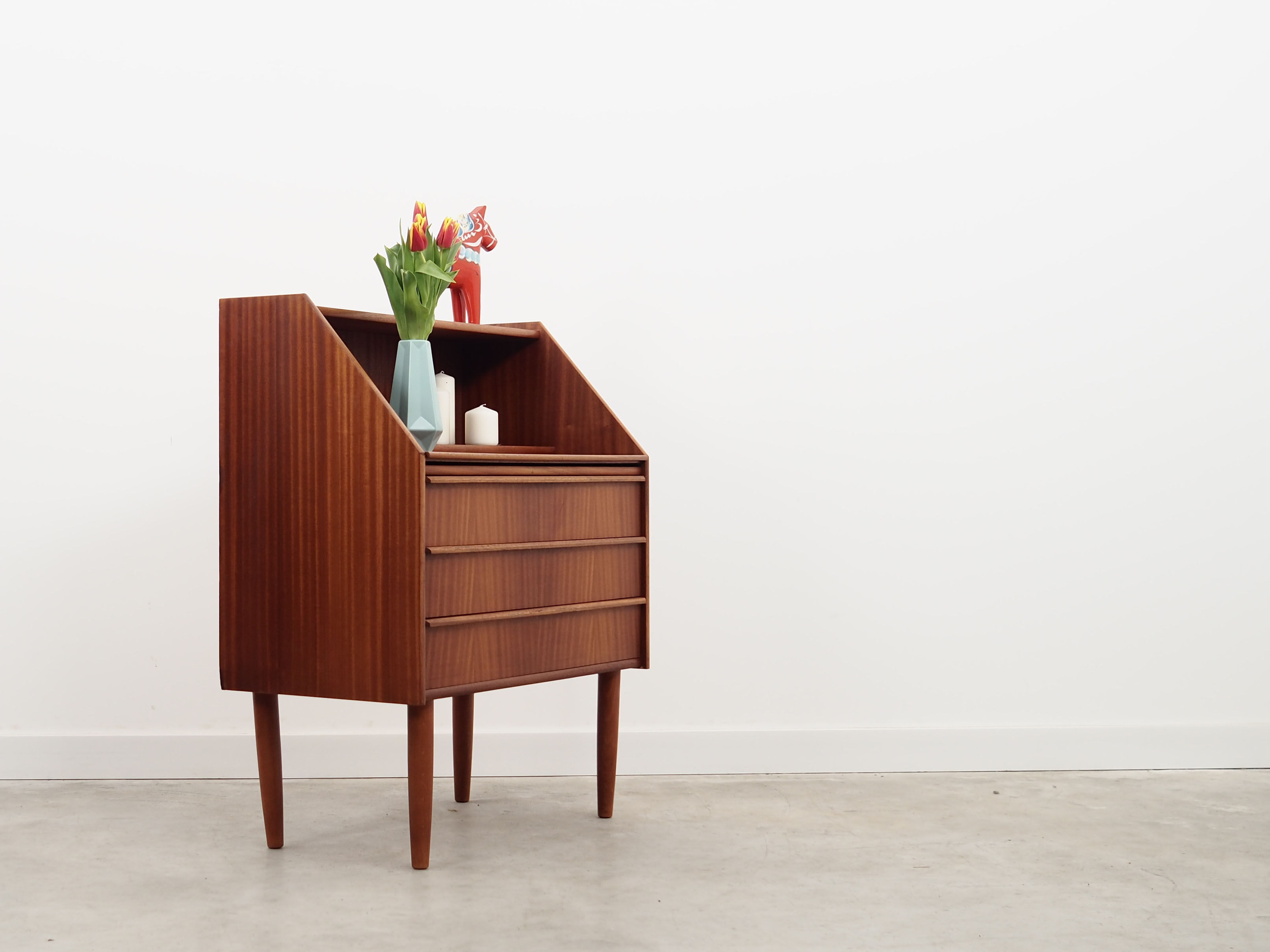 Mahogany secretary, Danish design, 60s, production: Denmark